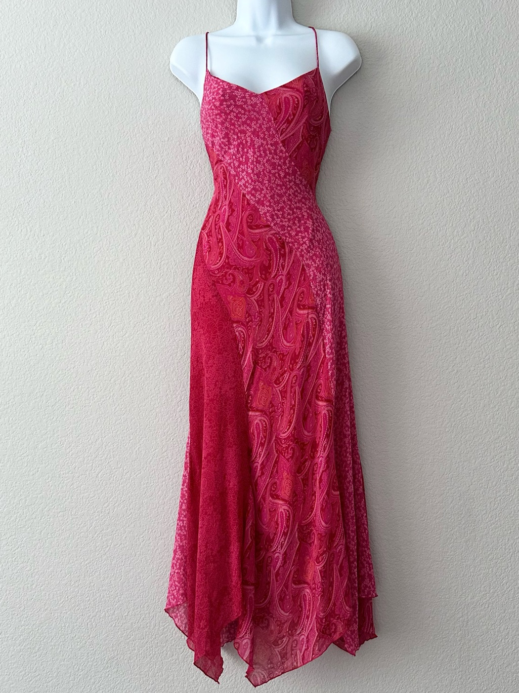 Vintage Silk Floral Paisley Dress